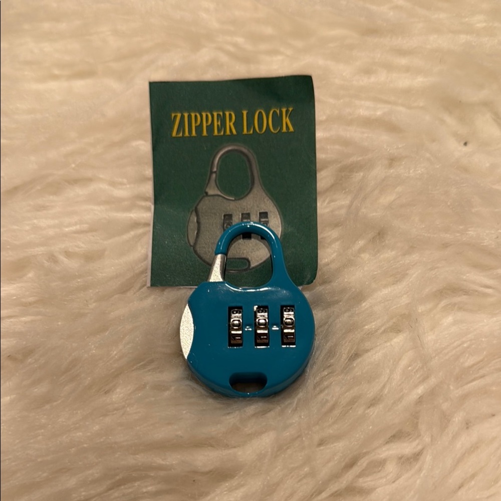 Blue Combination Zipper Lock